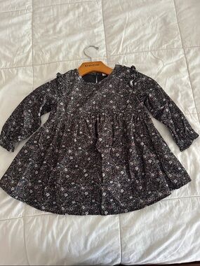 Jamie Kay Frankie Black Floral Long-Sleeve Ruffle Top - Size 3